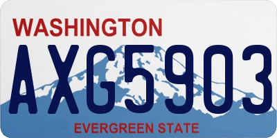 WA license plate AXG5903