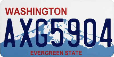 WA license plate AXG5904