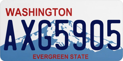 WA license plate AXG5905