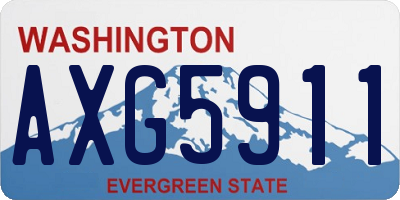 WA license plate AXG5911