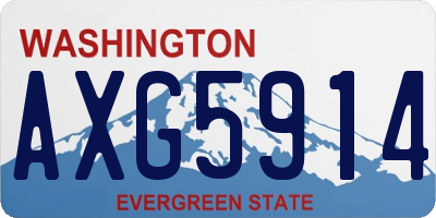 WA license plate AXG5914