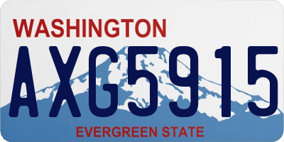 WA license plate AXG5915