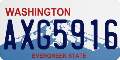 WA license plate AXG5916