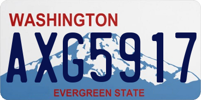 WA license plate AXG5917