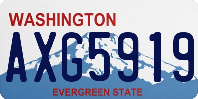 WA license plate AXG5919