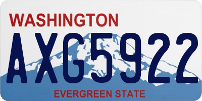 WA license plate AXG5922