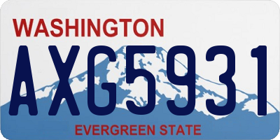 WA license plate AXG5931