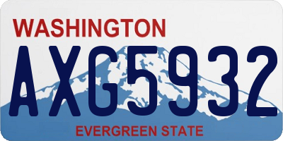 WA license plate AXG5932