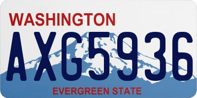 WA license plate AXG5936