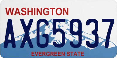 WA license plate AXG5937
