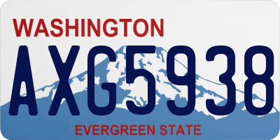 WA license plate AXG5938