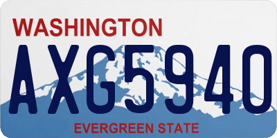 WA license plate AXG5940