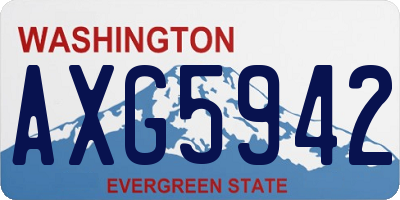 WA license plate AXG5942