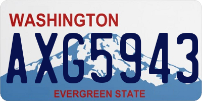 WA license plate AXG5943