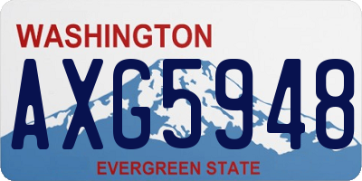 WA license plate AXG5948