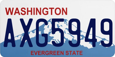 WA license plate AXG5949