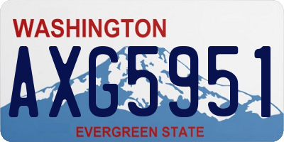 WA license plate AXG5951