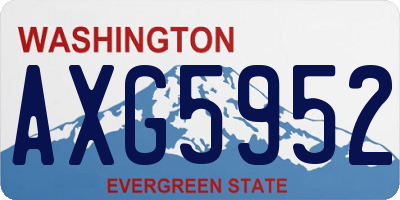 WA license plate AXG5952