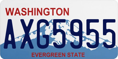 WA license plate AXG5955