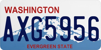 WA license plate AXG5956