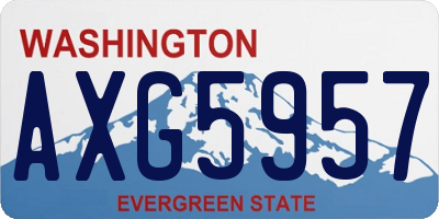 WA license plate AXG5957