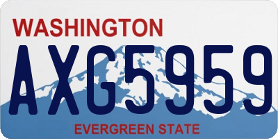 WA license plate AXG5959
