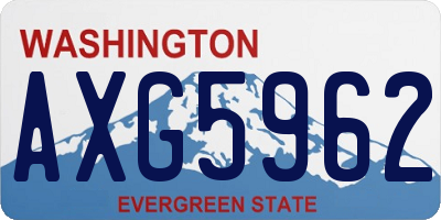 WA license plate AXG5962