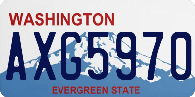 WA license plate AXG5970