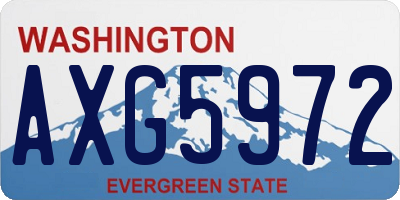 WA license plate AXG5972
