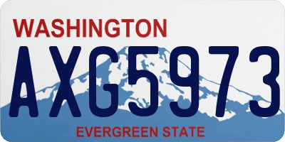 WA license plate AXG5973