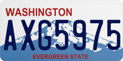 WA license plate AXG5975