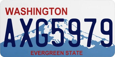 WA license plate AXG5979