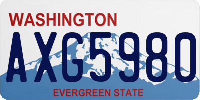 WA license plate AXG5980