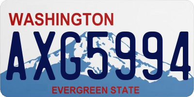 WA license plate AXG5994