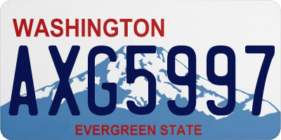 WA license plate AXG5997