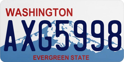 WA license plate AXG5998