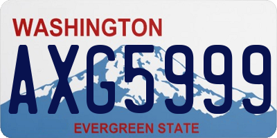 WA license plate AXG5999