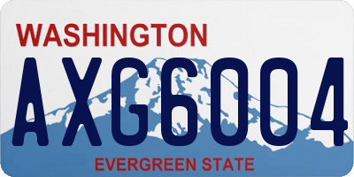 WA license plate AXG6004