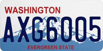 WA license plate AXG6005