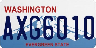 WA license plate AXG6010