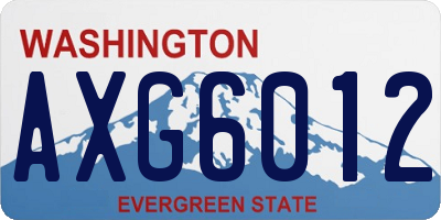 WA license plate AXG6012