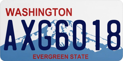 WA license plate AXG6018