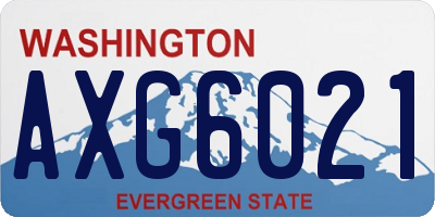 WA license plate AXG6021