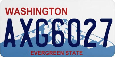 WA license plate AXG6027