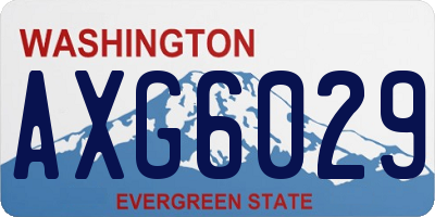 WA license plate AXG6029
