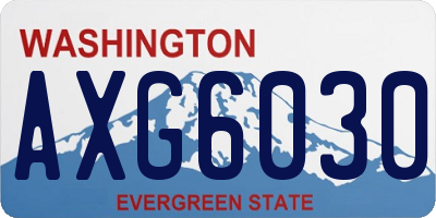 WA license plate AXG6030