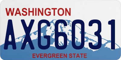 WA license plate AXG6031