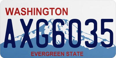 WA license plate AXG6035
