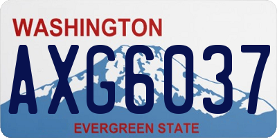 WA license plate AXG6037