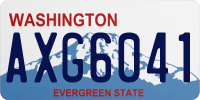 WA license plate AXG6041